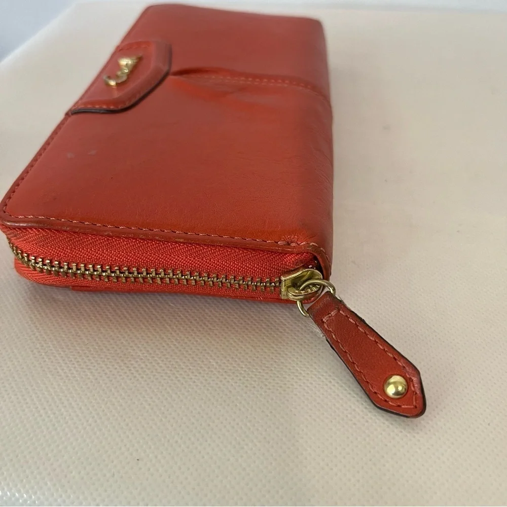 Coach Ashley Orange Leather Wallet